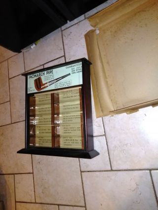 MONARCH Tobacco Pipe Store Counter Display Case Old Stock 4