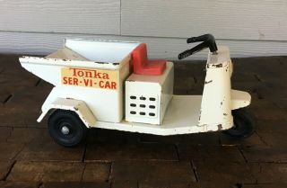 Tonka Toy Serv - I - Car Pressed Steel Utility Cart Dump