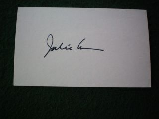 Julie London Signed 3 X 5 Card (deceased 2000)
