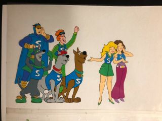 Production Cel Hanna Barbera Laff - A - Lympics Scooby Doo Dynomutt