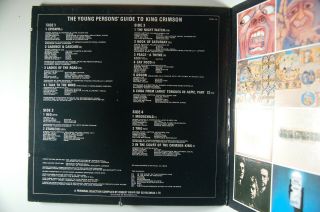 KING CRIMSON The Young Person ' s Guide To PROG ROCK 2xLP Editions E.  G.  w/ BOOKLET 3