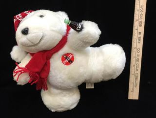 Coca Cola Coke Polar Bear Plush Musical Spins Like Ice Skating Teach World Sing 2