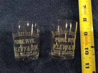 Vintage Knickerbocker Pure Rye Beer Shot Size Glass