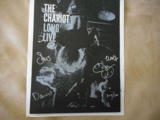 The Chariot " Long Live " Promo Poster Autographed 2010 Metalcore