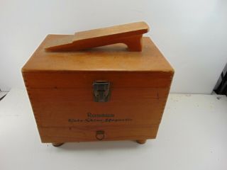 Vintage Birdseye Maple Shoe Shine Wooden Box Kit And Ronson Roto - Shine Parts
