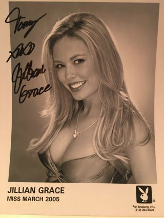 Signed Jillian Grace Playboy Playmate Miss March 2005 - 8 X 10