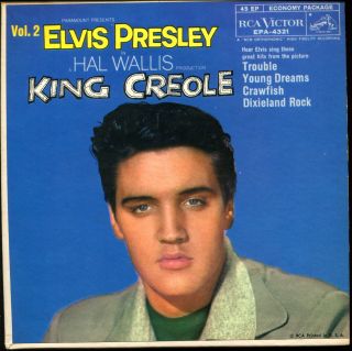 Elvis Presley King Creole Vol 2 Rca Epa - 4321 Orange Label 45 Ep With Cover