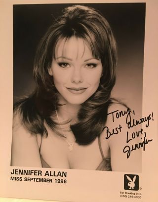 Signed Jennifer Allan Playboy Playmate Miss Sept.  1996 - 8 X 10