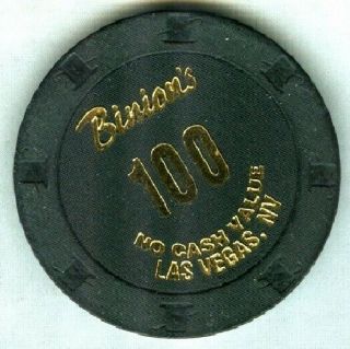 Binions Casino (las Vegas) 100 Ncv Chip (e6911) (su) (tcr Rated G)