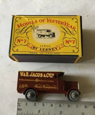 1957 Matchbox Models Of Yesteryear 1910 4 Ton Leyland Van No 7 Boxed Toy
