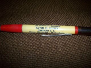 Standard Oil Mechanical Pencil With Oil in Cap Freeman South Dakota Alvin Huber 2