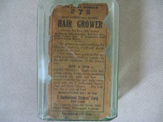 Antique 7 Sutherland Sisters Hair Grower Bottle w/ Cork Top 6