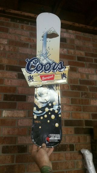 Coors Beer Sign Snowboard Rare Design By Sam Turner