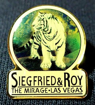 ^^rare Vintage Lapel Pin The Mirage Hotel & Casino Las Vegas.  Siegfried & Roy