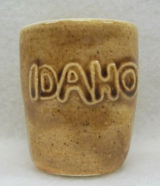 Vintage State Of Idaho Ceramic Short Colorful Shot Glass Very Unique