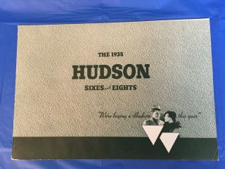 1935 Hudson " Sixes & Eights " Car Dealer Sales Brochure