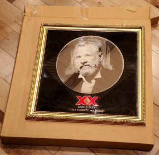 Dos Equis Hologram Mirror Guy Beer Bar Cerveza Man Cave Pub Stay Thirsty