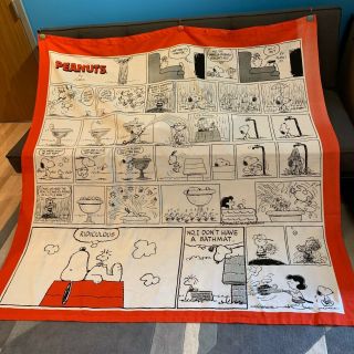 Peanuts By Schulz Retro Vintage Cotton Shower Curtain Snoopy Charlie Brown