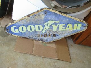 Large Vintage c.  1950? Goodyear Tires Tire Gas Oil 28 