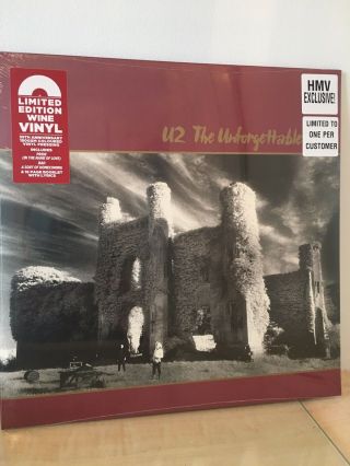 U2 - The Unforgettable Fire.  Hmv Exclusive.  Red Wine Vinyl Lp.  1000 W/wide.