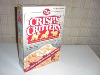 Vintage 1995 Crispy Critters Maze Game Cereal Box Post