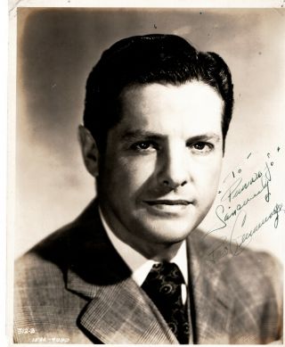 Actor Robert Cummings,  Signed Vintage Studio Photo