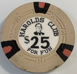 Harolds Club $25 Casino Chips Reno Nevada 3.  99