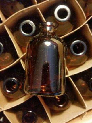 Gaecou_29 Only.  12 - Brown Amber Glass Medicine Bottles.  Dr Office.  50ml.  1.  7oz.
