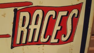 Vintage SPEED BOAT RACES RACING METAL/TIN SIGN 1940’s/1950’s? Chris craft Boats 6