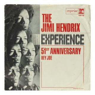 THE JIMI HENDRIX EXPERIENCE Hey Joe / 51st Anniversary PROMO 45 PICTURE SLEEVE 2