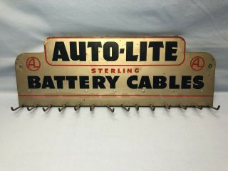 Vintage Auto - Lite Sterling Battery Cable Sign Display (d1)