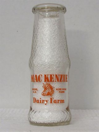 Trphp Juice Milk Bottle Mac Kenzie Dairy Acre Wide Farm Keene Nh Cheshire County