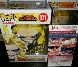 Funko Pop My Hero Academia All Might Signed By Chris Sabat Jsa Certified.