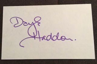Dayle Haddon - Model - Autograph Signed - Index Card - Guaranteed Authentic