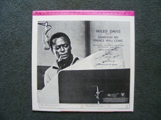 RARE MASTER Record LP 33 Album Miles Davis Someday My Prince Will Come 4