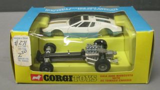Corgi 271 Die - Cast 1/43 Scale Ghia 5000 Mangusta W/de Tomaso Chassis W/original