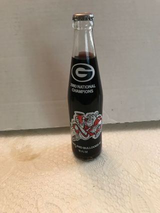 1980 Uga Georgia Bulldogs National Champions Coke Bottle S/h