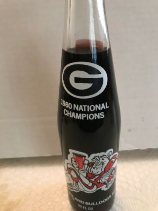 1980 UGA GEORGIA BULLDOGS NATIONAL CHAMPIONS COKE BOTTLE S/H 2