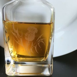 Scottish Thistle Heavy Glass Liquor Decanter