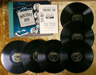 Holiday Inn Movie Soundtrack 6x 10 " 78rpm W/booklet Bing Crosby Decca 306