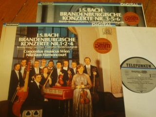 6.  42823/42840 Az Bach Brandenburg Concertos / Harnoncourt 2 Lp Set