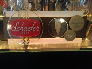 Rare Vintage Man Cave York Breweriana Piece: Schaefer Beer Bar Sign