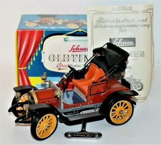 Schuco 1228 Old Timer Tin Plate Wind Up 1909 Opel Doktor - Wagen,  Key