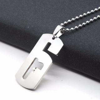 Stainless Steel Rainbow 6 Siege Gaming Necklace With Gun Inside 6 Logo