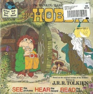 Vintage 1977 Disney The Hobbit Lord Of The Rings Kids 7 " Record Book