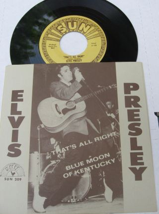 Elvis Presley Sun 209 45 And Pic Slv " That 