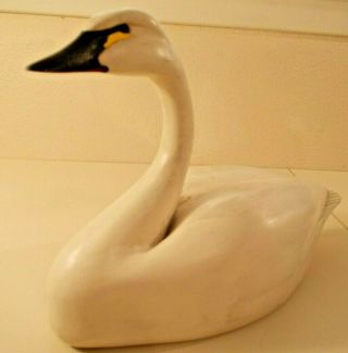 Gary H.  Starr 1996 Whistling Swan 1/4 Scale Decoy No.  68 - Basswood / Glass Eyes