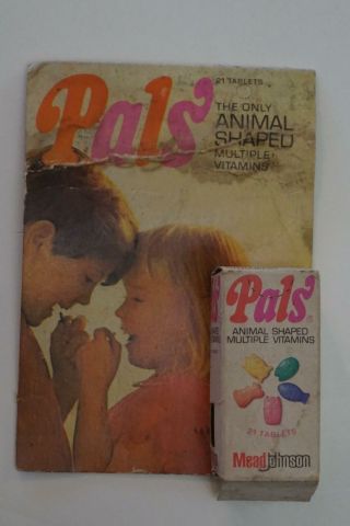 1960s Pals Animal Shaped Vitamins Packaging Mead Johnson Vintage