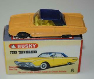 Corgi Husky - Ford Thunderbird Hard Top - Yellow / Blue Top