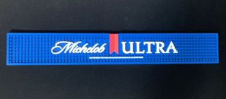 Michelob Ultra Branded Rubber Bar Drip Drink Mat 24 " X 3.  5”
